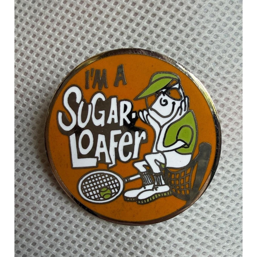 Vintage Sugarloaf Pin Unisex OS Orange Excellent Tennis Sugar-Loafer Gorpcore